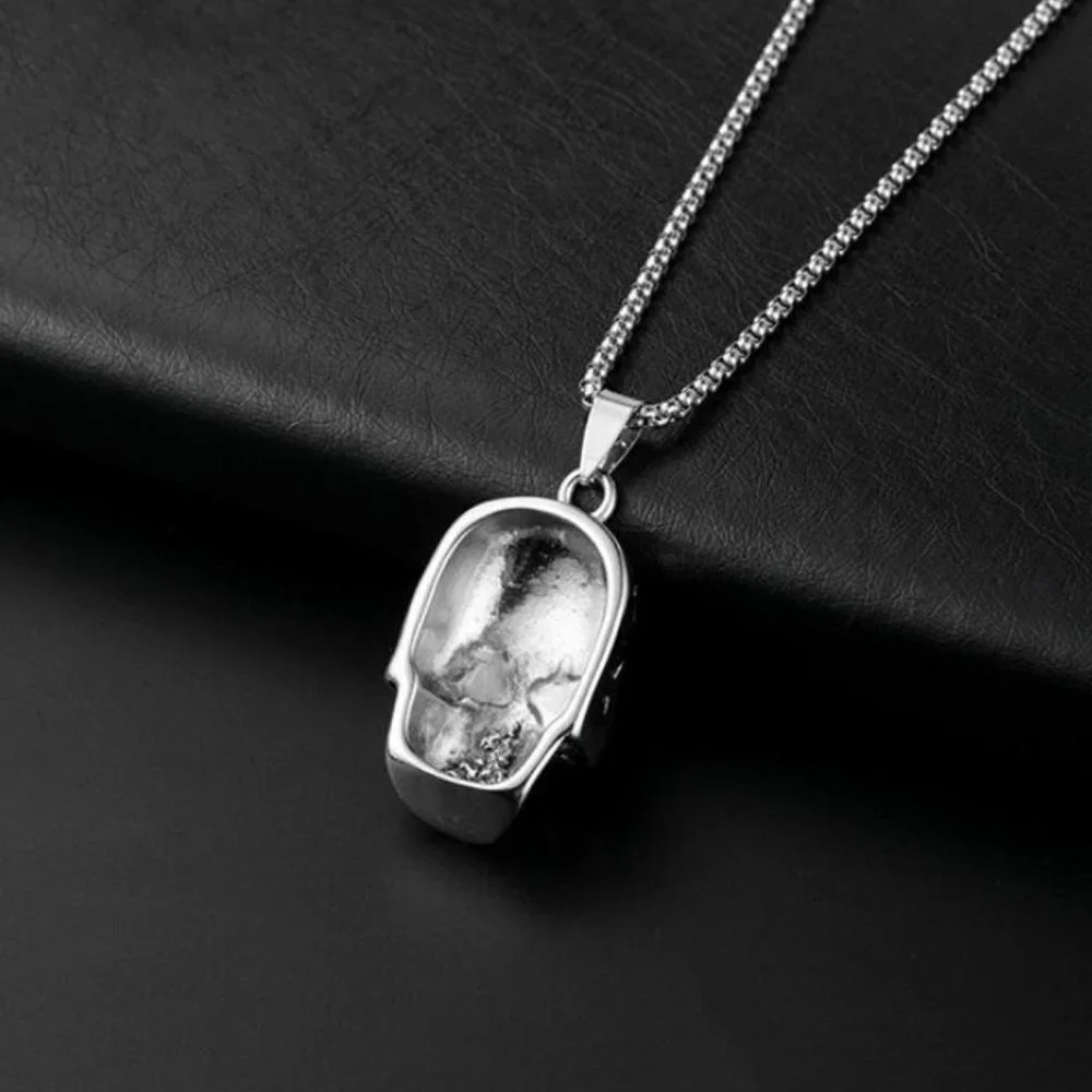 ❤️Ghost head Skull pendant Necklace for women/men, N90201P164